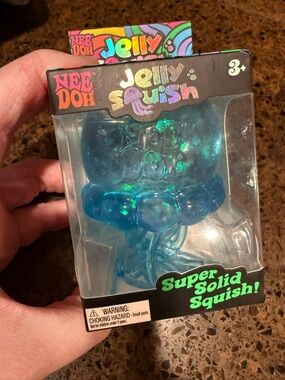 Jelly Squish Squeezy Stretchy Jellyfish Toy - Green - Schylling Nee Doh